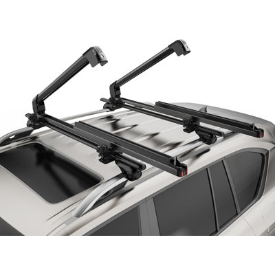 Ski & Snowboard Rack for Car Roof, 27.5'' Loading Width Fits 6 Pairs of Skis or 4 Snowboards