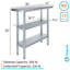 Table de travail en acier inoxydable avec 2 tablettes inférieures KitchQuip Express - H 35 po x l 36 po x P 14 po-60901494