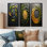 «Green and Black Botanical Balance I», collection d'art mural Botanicals