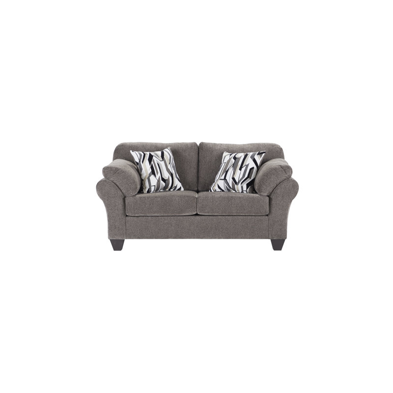 Causeuse Revie, 100 % polyester gris