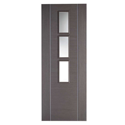 Alcaraz Glazed Prefinished Chocolate Grey Internal Door