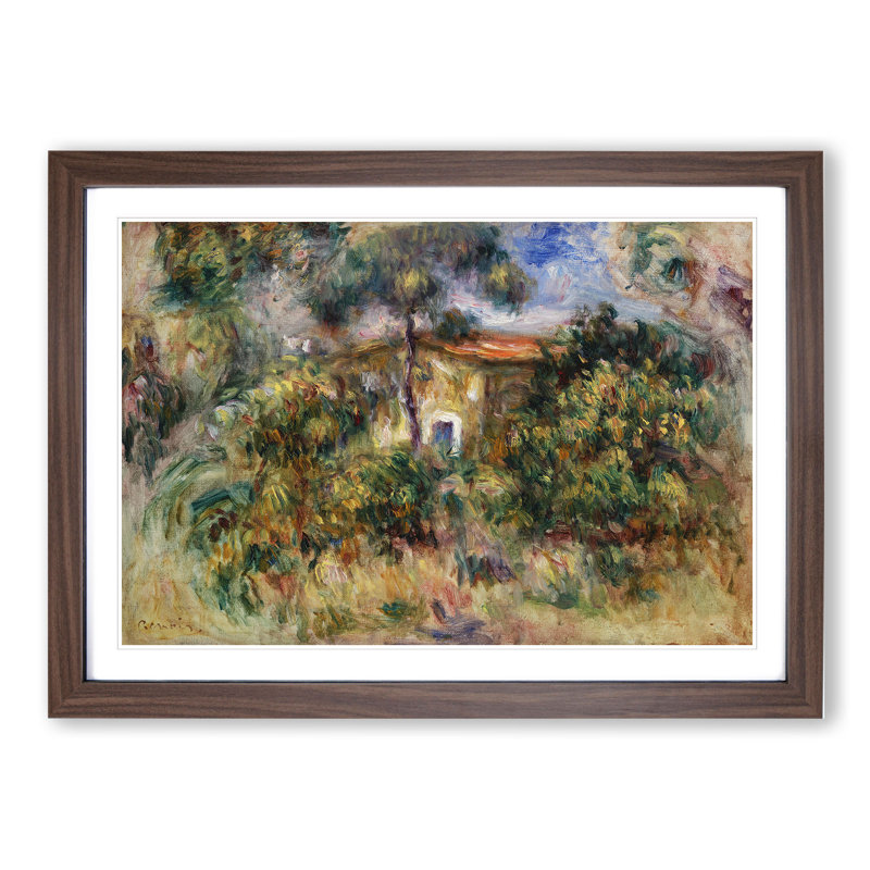 Farmhouse Vol.2 by Pierre-Auguste Renoir - Framed Print, 36cm H x 48cm W x 2cm D, Walnut Framed