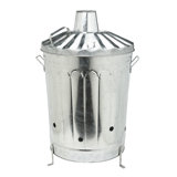 Aluminum Manual Lift Waste Baskets - 21 Gallons