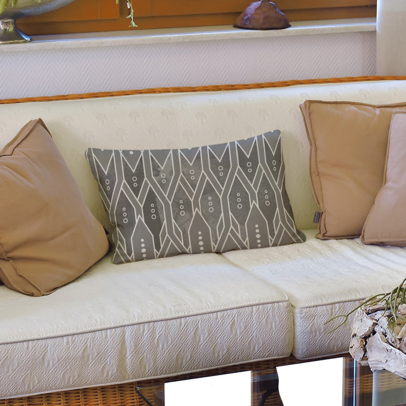 Coussin lombaire, Bourre en polyester, Gris