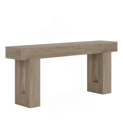 63-Inch Farmhouse Console Table With Rustic Wood Finish