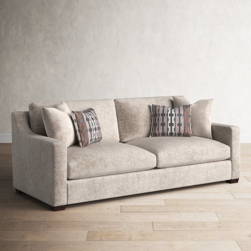 Rhodes Upholstered 94.5'' Sofa, Conversation Ivory Basketweave