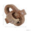 Sculpture décorative en bois sculpté, motif nœud entrelacé, pour la décoration intérieure - Bords arrondis géométriques, idéale pour le salon - 20 cm, marron
