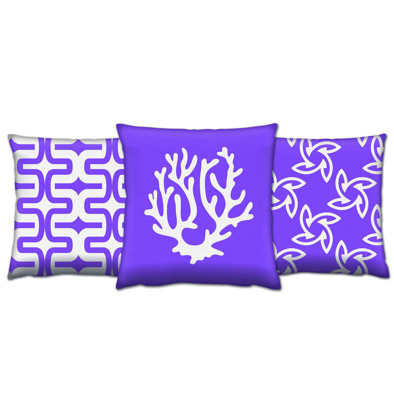 Geometric Cotton Blend Throw Pillow