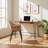 Haglund Leather Dining Chair with Powder-Coated Iron Legs Accent Side Chair Foam Padded Seat Versatile Kitchen Chair for Modern Home and Kitchen-123386569-107384317