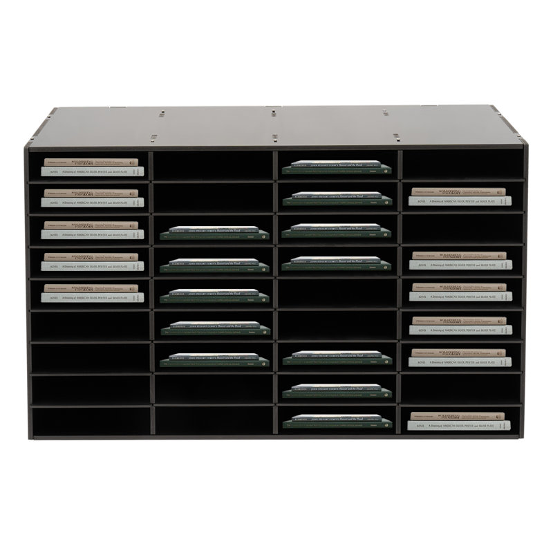 Zahkai 36-Grid Desktop File Holder, Black