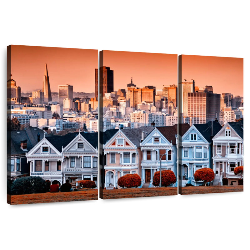 Lilie San Francisco Houses, 32" H x 50" W
