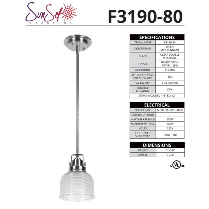 Suresnes 1 - Light Single Pendant