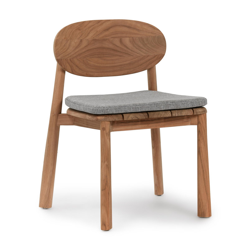 Aston Solid Wood Side Chair in Brown