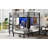 Full XL Over Twin Metal Bunk Bed With Folding Desk, Closet With LED ,Space-Saving/Noise Reduced, Black
