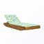 Chaise longue de patio avec coussin à 2 volets