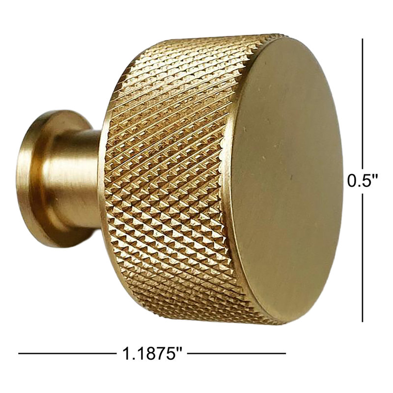 Knurled 1-3/16" Round Knob