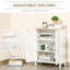 Armoire de rangement, armoire à double porte avec 2 tablettes réglables, pour le salon, la chambre à coucher ou le couloir, blanc