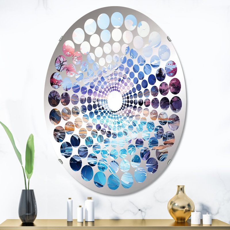 Glacier Charm In Alaska I - Miroir décoratif à pois radiaux-MIR113302-Ovale, 35,4 po x 23,6 po