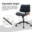 Chaise de bureau pivotante rembourrée à hauteur réglable-288739980-277390593