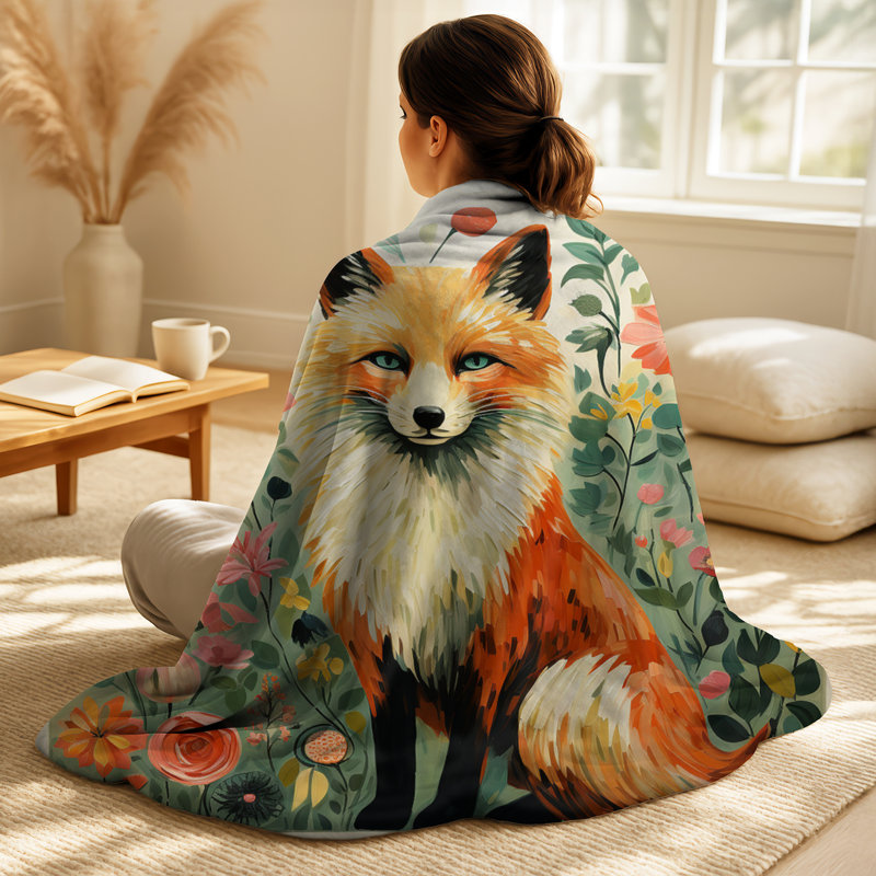 Jeté Minimalisme Fox Portrait Blooms III