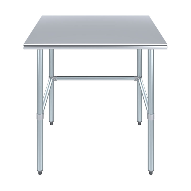 Table de travail en acier inoxydable, H 35 po x L 36 po x L 30 po