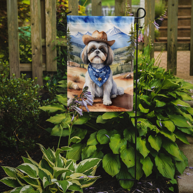 Drapeau Cowboy Welcome Garden, Shih tzu
