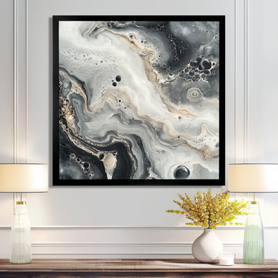 Norietta, art moderne en marbre - Mural à l'encre monochrome I