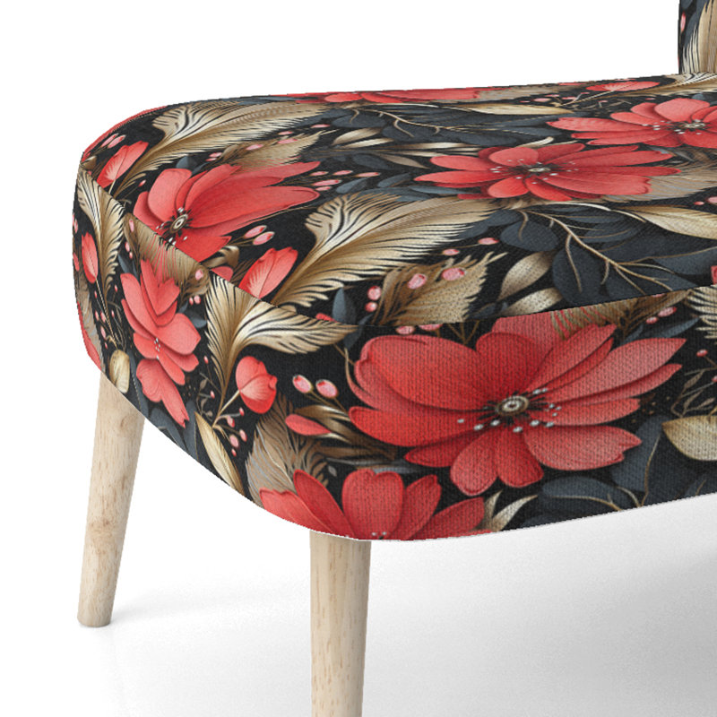 Rouge et noir Gloden Hollywood Glam Floral