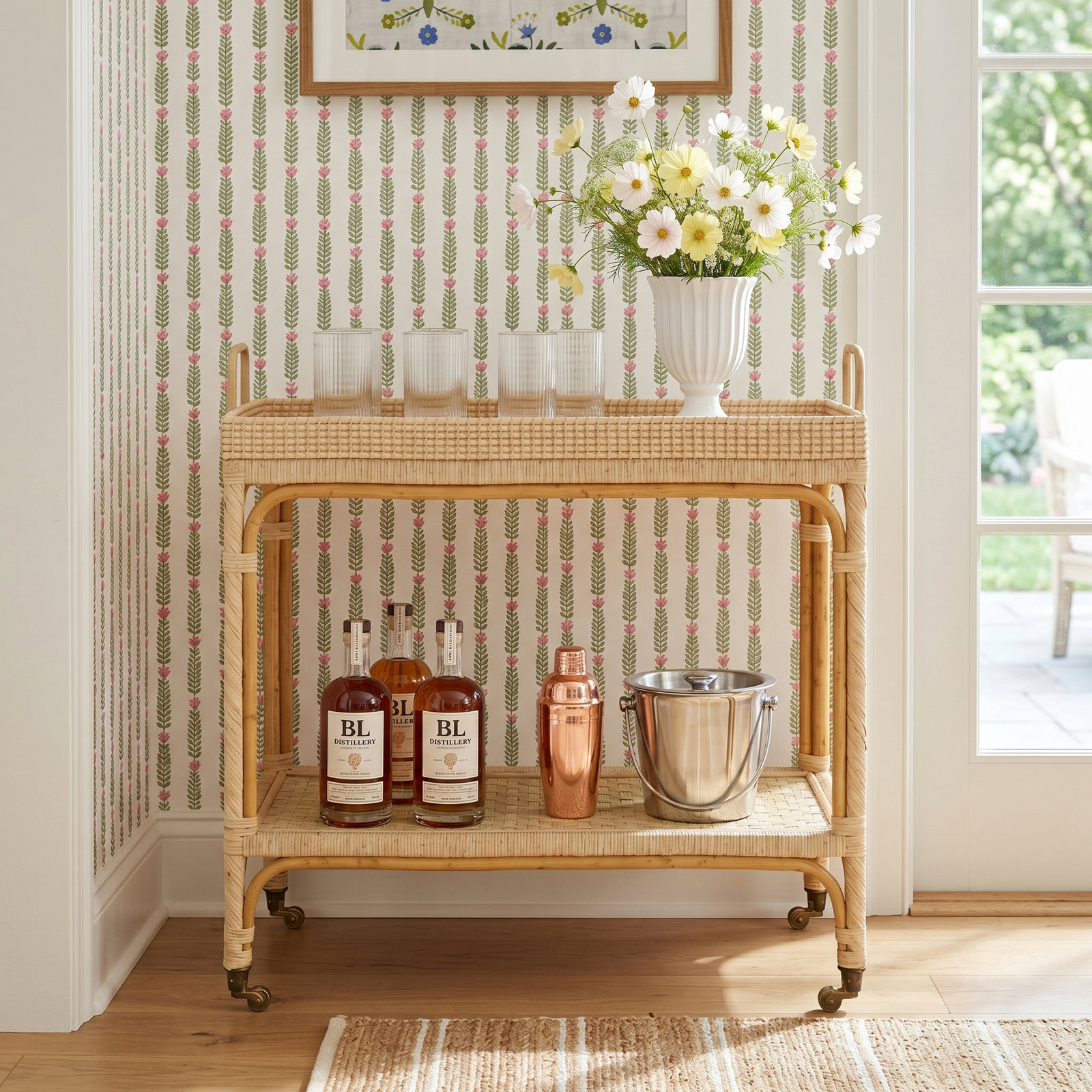 Aldford Solid Wood Bar Cart