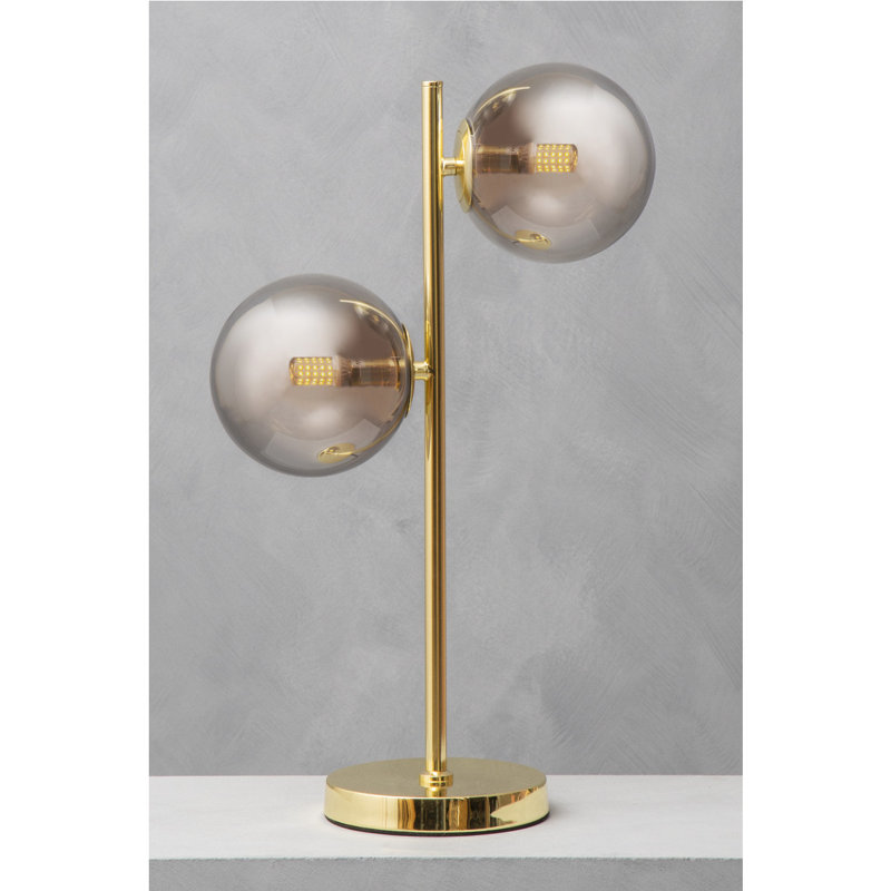 Ancel Metal Lamp, Gold, Clear