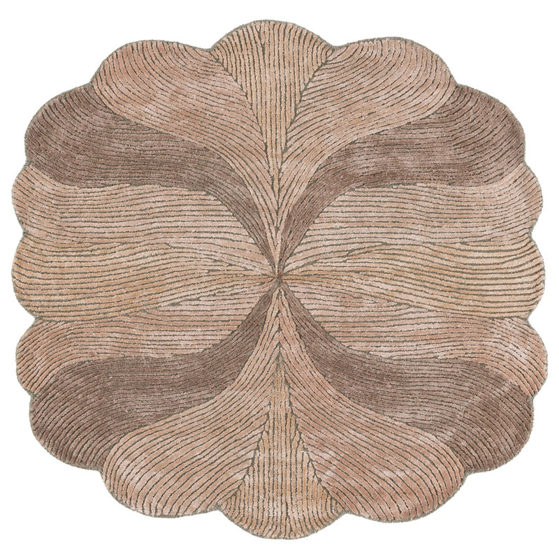 Tapis d'intérieur abstrait en laine, coton et laine touffetée à la main Fifth Avenue, Rond 5 pi