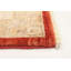 Tapis décoratif rouge/Ivoire en laine de conception unique 8 pi 1 po x 9 pi 7 po noué à la main New Age