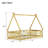 Tent-Shaped Floor Bed,Teepee Bed With Guardrails,Slats-1226025876-1226025875