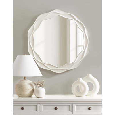 Miroir mural en bois