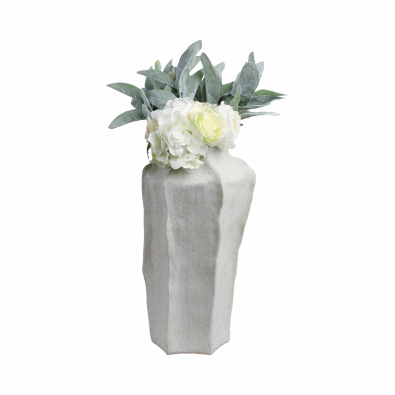 Sagebrook Home 20" Delrio Large Porcelain Vase, Gray