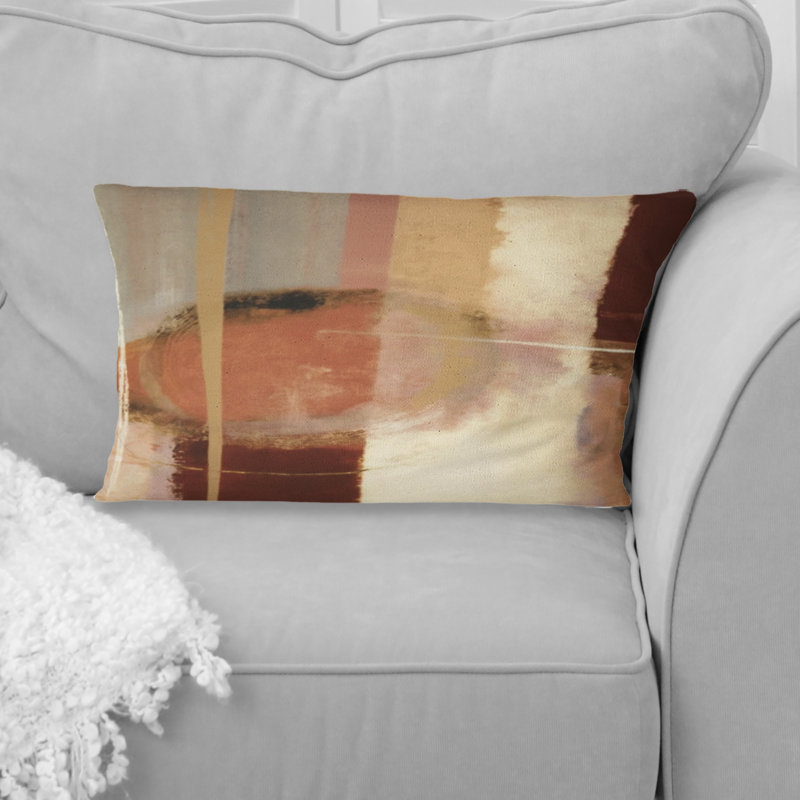 Coussin décoratif chocolat brun élémentaire III - imprimé abstrait