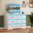 6-Drawers Dresser With LED Light and USB Port-981057797