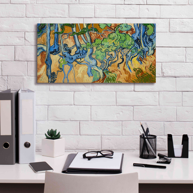 «Tree Roots» par Piet Mondrian - impression sur toile tendue, H 12 po x l 24 po x P 0,75 po