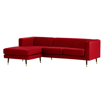 Monaville 4 Seater Velvet Sofa & Chaise