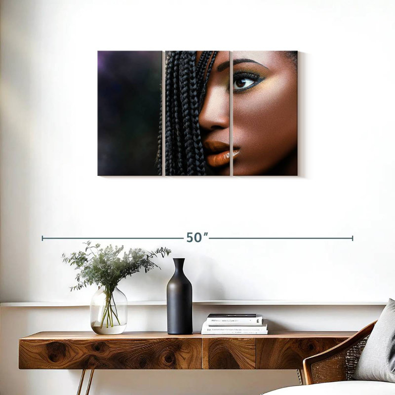 Sh Shoresworth, femme noire, beauté, H 20 po x l 33 po