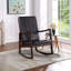 Chaise berçante en cuir synthétique Raina