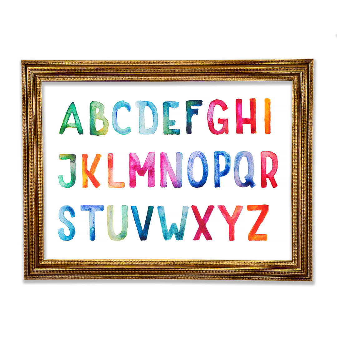 Regenbogen Alphabet Gerahmter Druck Wandkunst