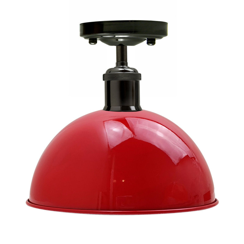 Butterfield Semi Flush Mount, Red