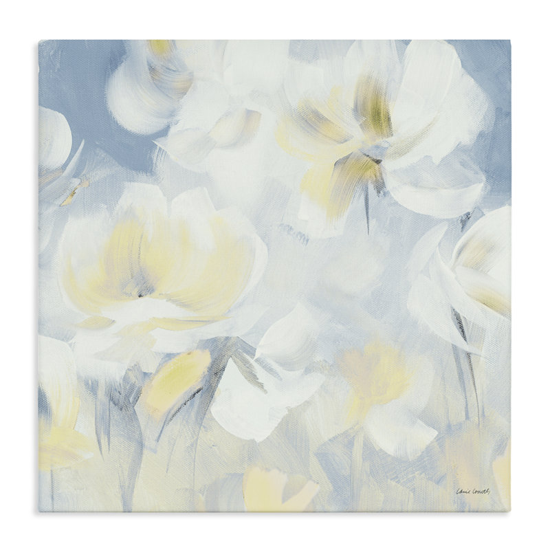 Toile douce et douce avec champ de fleurs, design par Lanie Loreth, H 30 po x l 30 po
