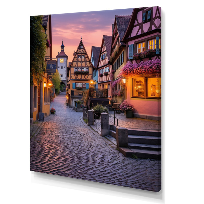 Constance Allemagne Rothenburg Street IV, H 44 po x l 34 po x P 1,5 po, Toile tendue