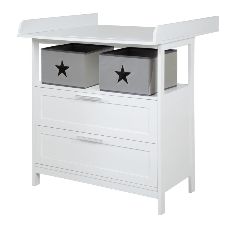 Hamburg Changing Table Dresser, White