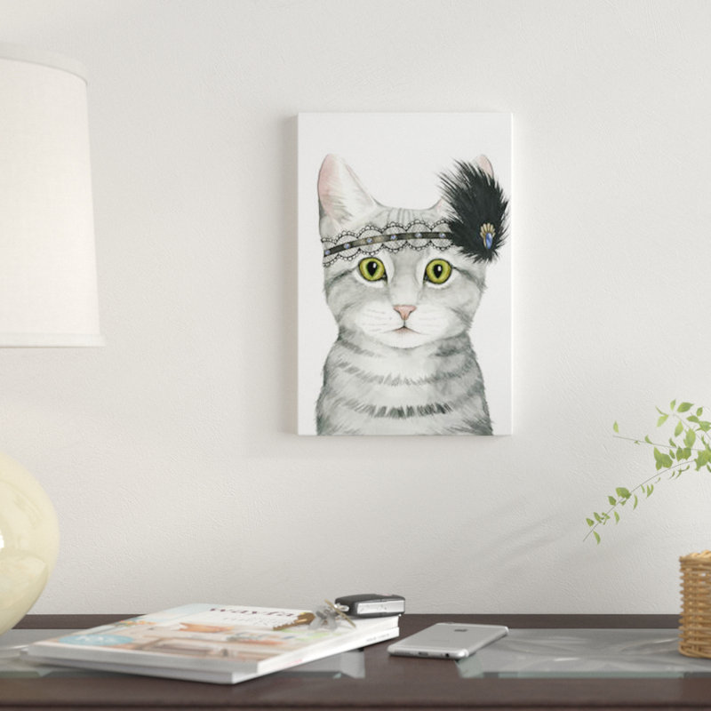 « downton cat iii », impression sur toile, H 26 po x l 18 po x P 1,5 po, Toile tendue, Pas de tapis