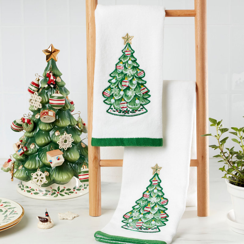 Lenox Advent Tree Holiday Kitchen Towels