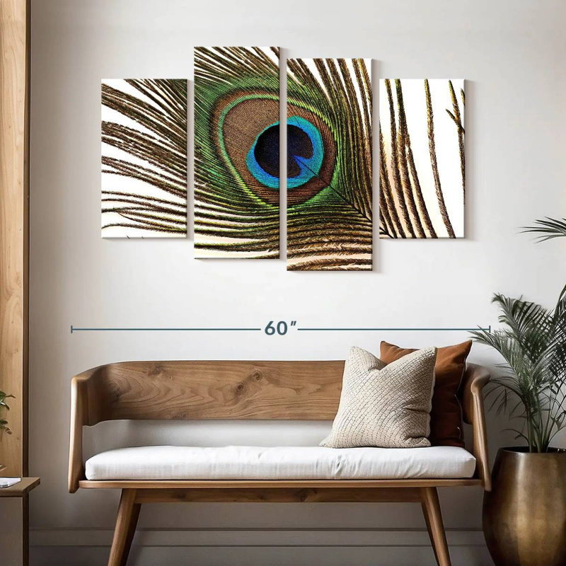 Brampt Peacock Feather, 32"H x 52"W