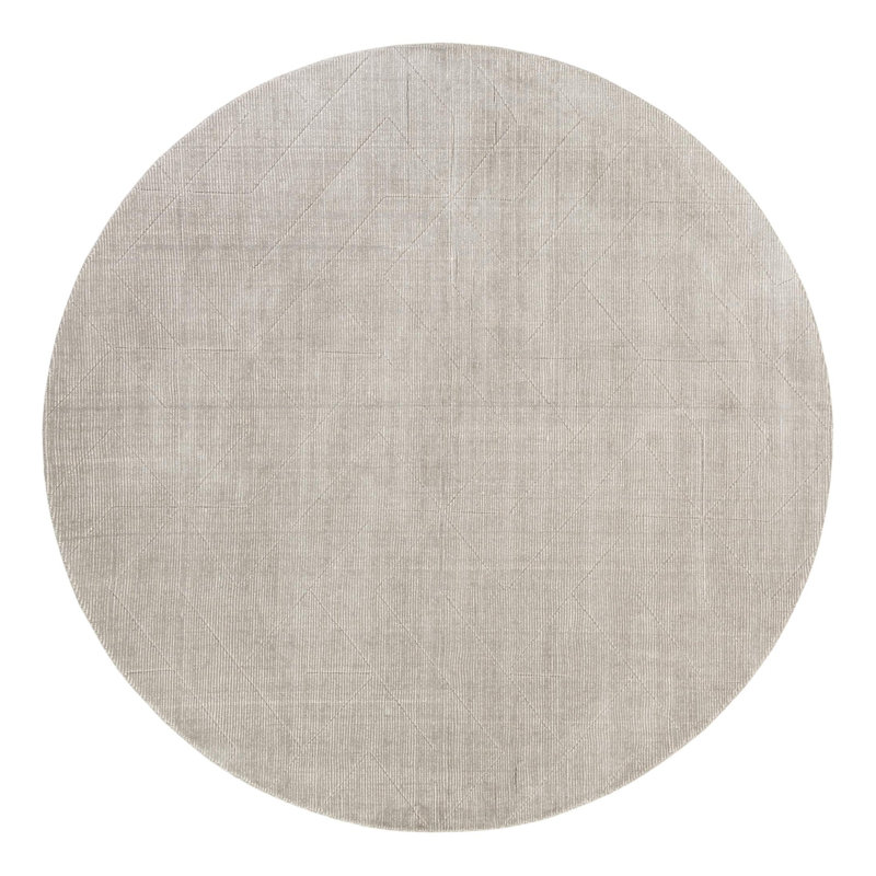 Tapis géométrique en laine touffeté à la main Cyndle, Rond 10 pi